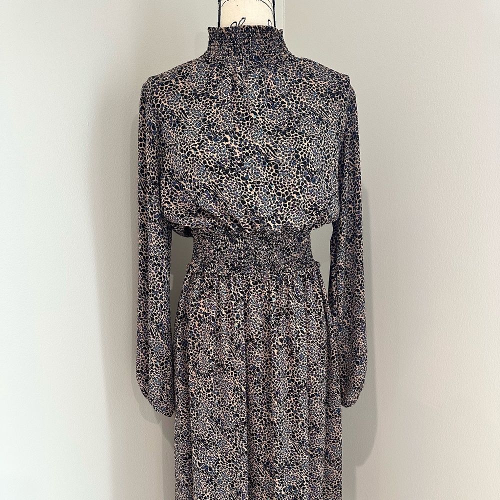 Free press maxi long sleeve high neck dress